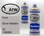 Preview: Ford, Silver Metallic, Z3 / M6895: 400ml Sprühdose + 400ml Klarlack - Set, von ATW Autoteile West.